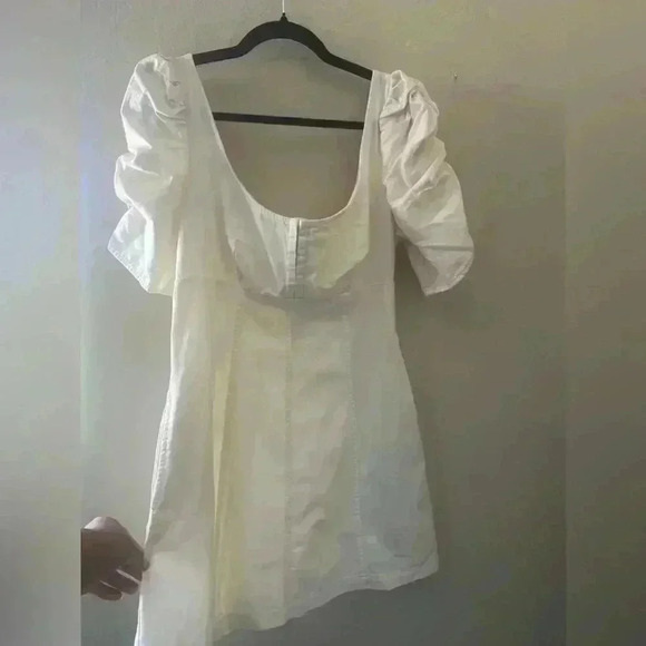 NWT FREE PEOPLE Cheyenne Denim Mini Dress - Size Small - 100% Cotton - Picture 3 of 13